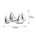 Decoratiune de perete, Barbaros, Metal, Dimensiune: 125 x 74 x 8 cm, Multicolor