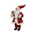 Decoratiune Santa basic w gift, Decoris, H45 cm, poliester, rosu