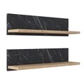 Set 2 rafturi pentru perete, Wren, E18 - 2454, 60 x 15 x 13 cm, pal melaminat, multicolor