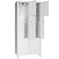 Dulap de depozitare cu incuietoare, Shelvoria, Js1033, 79x185x40 cm, Otel, Gri deschis